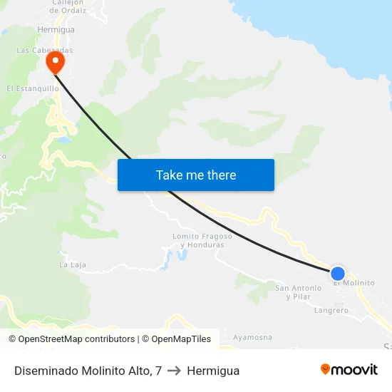 Diseminado Molinito Alto, 7 to Hermigua map