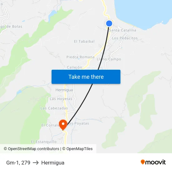Gm-1, 279 to Hermigua map