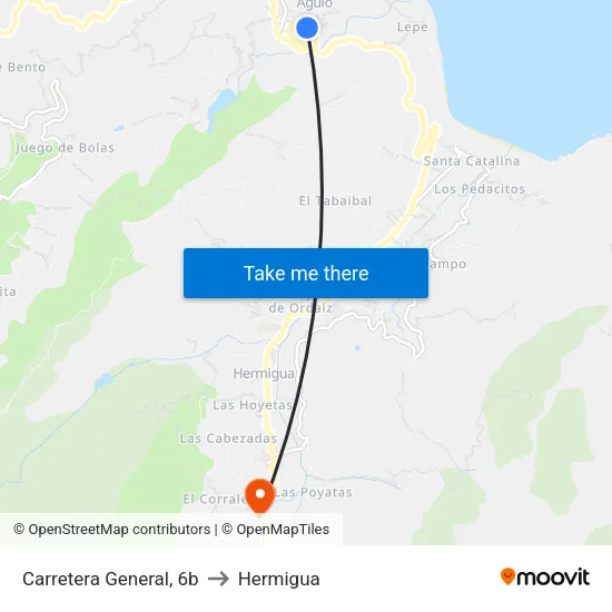 Carretera General, 6b to Hermigua map