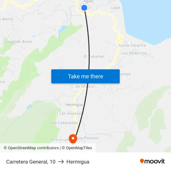 Carretera General, 10 to Hermigua map