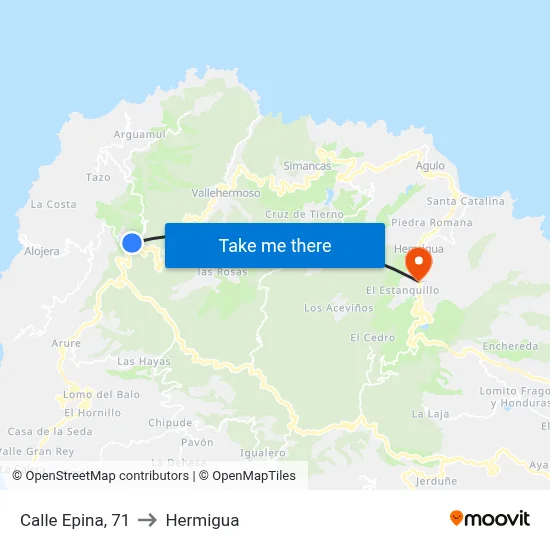 Calle Epina, 71 to Hermigua map