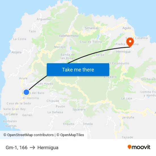 Gm-1, 166 to Hermigua map