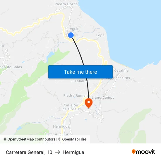 Carretera General, 10 to Hermigua map