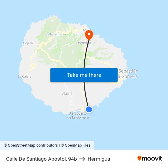 Calle De Santiago Apóstol, 94b to Hermigua map