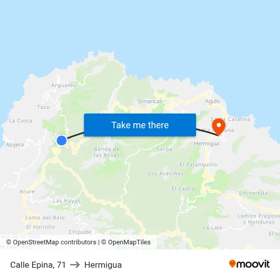 Calle Epina, 71 to Hermigua map