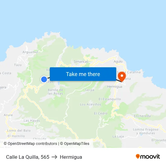 Calle La Quilla, 565 to Hermigua map