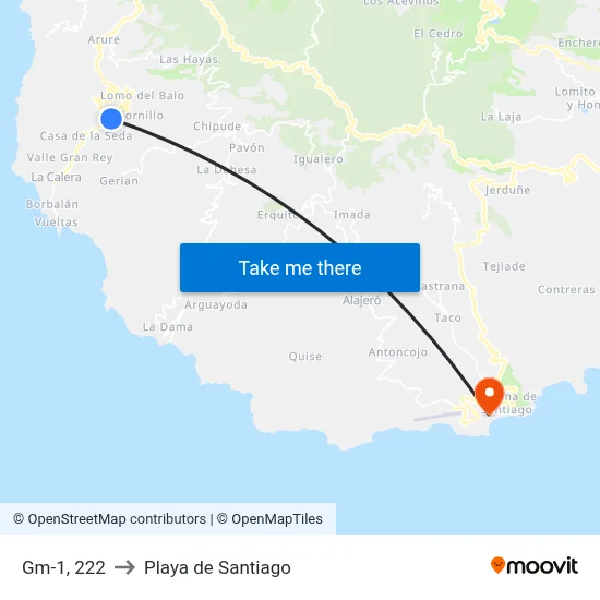Gm-1, 222 to Playa de Santiago map