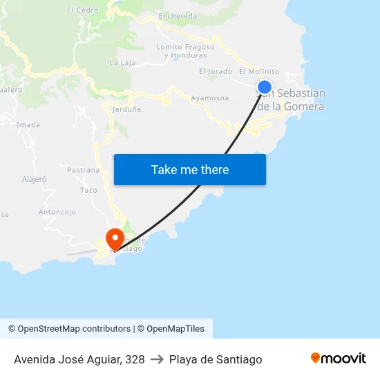 Avenida José Aguiar, 328 to Playa de Santiago map