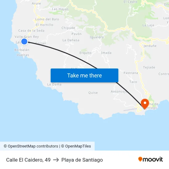 Calle El Caidero, 49 to Playa de Santiago map