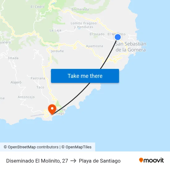 Diseminado El Molinito, 27 to Playa de Santiago map