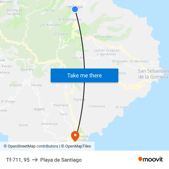 Tf-711, 95 to Playa de Santiago map