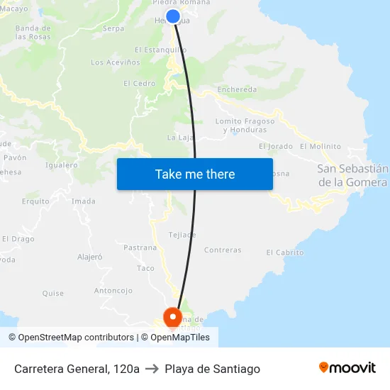 Carretera General, 120a to Playa de Santiago map