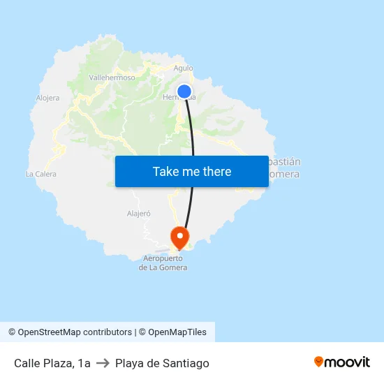 Calle Plaza, 1a to Playa de Santiago map