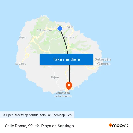 Calle Rosas, 99 to Playa de Santiago map