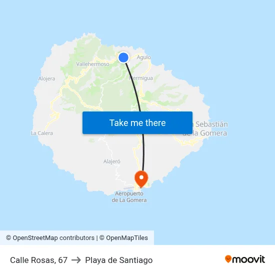 Calle Rosas, 67 to Playa de Santiago map