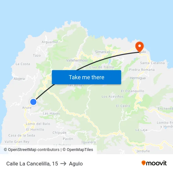 Calle La Cancelilla, 15 to Agulo map