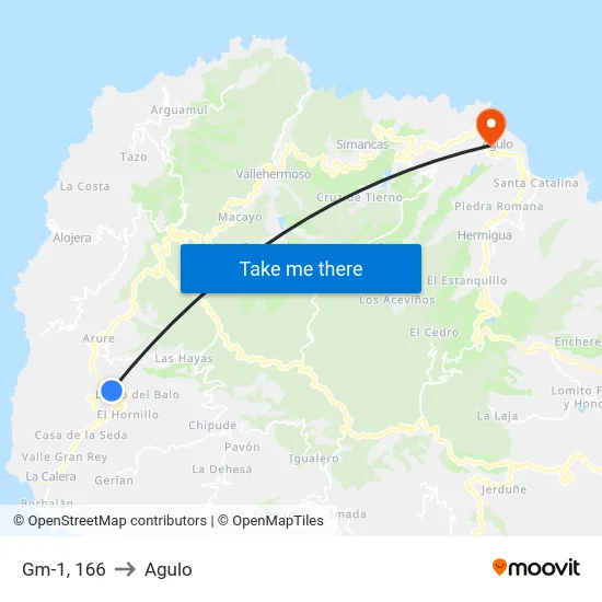 Gm-1, 166 to Agulo map