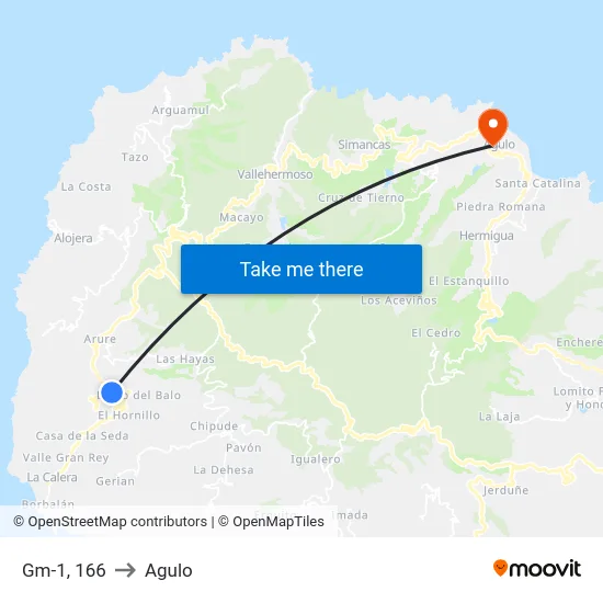 Gm-1, 166 to Agulo map