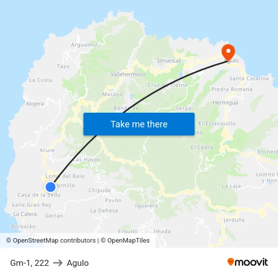 Gm-1, 222 to Agulo map