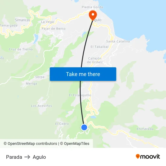 Parada to Agulo map