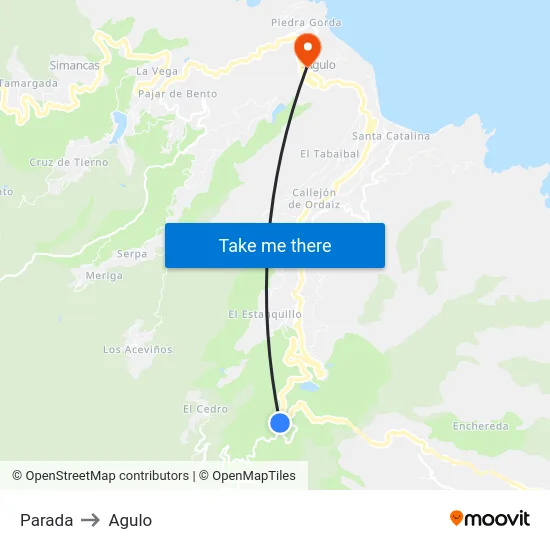 Parada to Agulo map