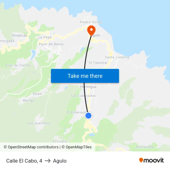 Calle El Cabo, 4 to Agulo map