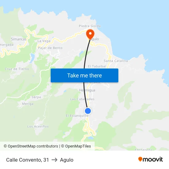 Calle Convento, 31 to Agulo map