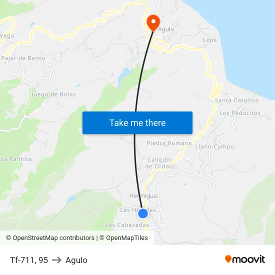 Tf-711, 95 to Agulo map