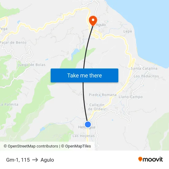 Gm-1, 115 to Agulo map