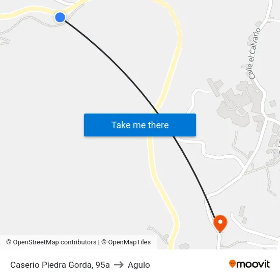 Caserio Piedra Gorda, 95a to Agulo map