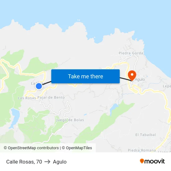 Calle Rosas, 70 to Agulo map