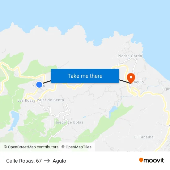 Calle Rosas, 67 to Agulo map