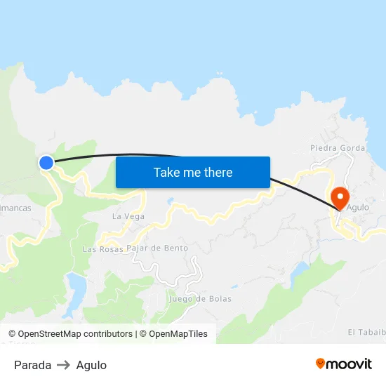 Parada to Agulo map