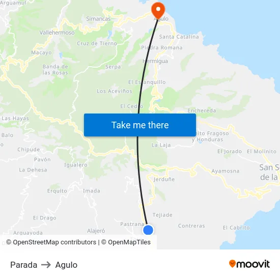 Parada to Agulo map