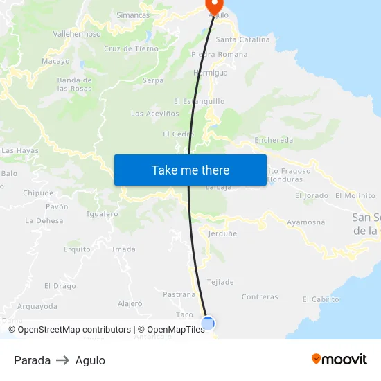 Parada to Agulo map
