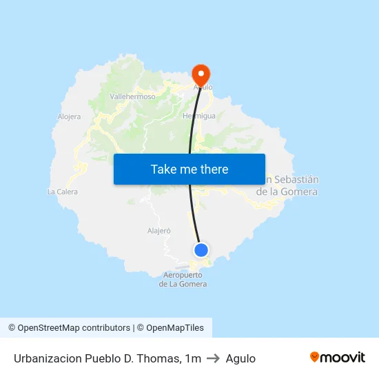 Urbanizacion Pueblo D. Thomas, 1m to Agulo map