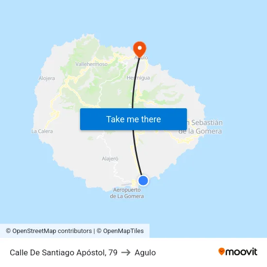 Calle De Santiago Apóstol, 79 to Agulo map