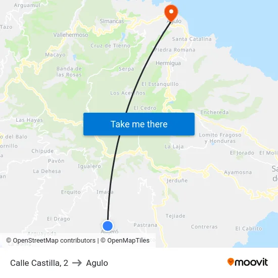 Calle Castilla, 2 to Agulo map