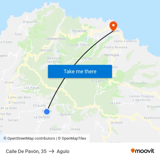 Calle De Pavón, 35 to Agulo map