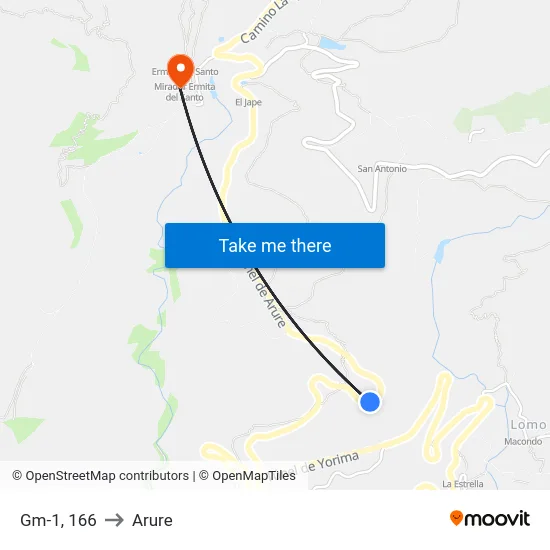 Gm-1, 166 to Arure map