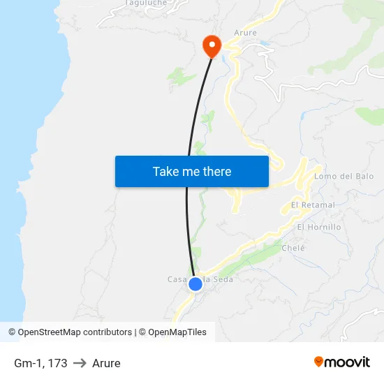 Gm-1, 173 to Arure map