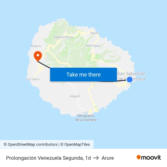 Prolongación Venezuela Segunda, 1d to Arure map