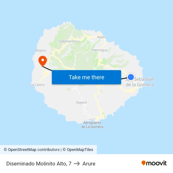 Diseminado Molinito Alto, 7 to Arure map