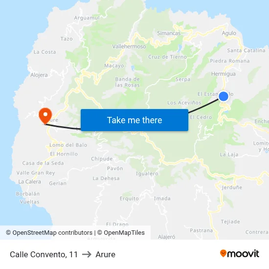 Calle Convento, 11 to Arure map