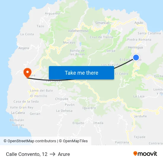 Calle Convento, 12 to Arure map