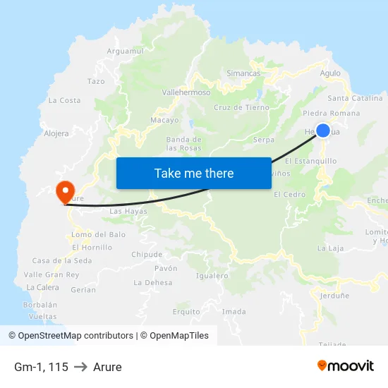 Gm-1, 115 to Arure map