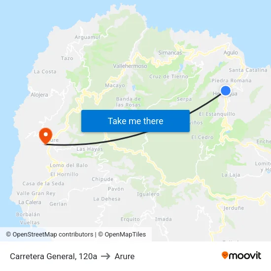 Carretera General, 120a to Arure map