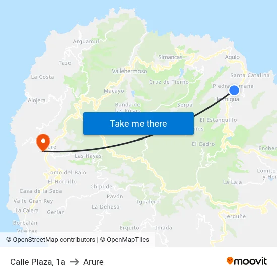 Calle Plaza, 1a to Arure map