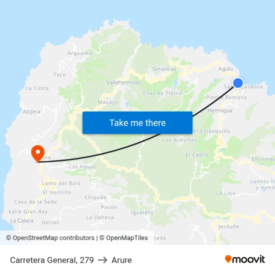 Carretera General, 279 to Arure map