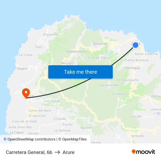 Carretera General, 6b to Arure map